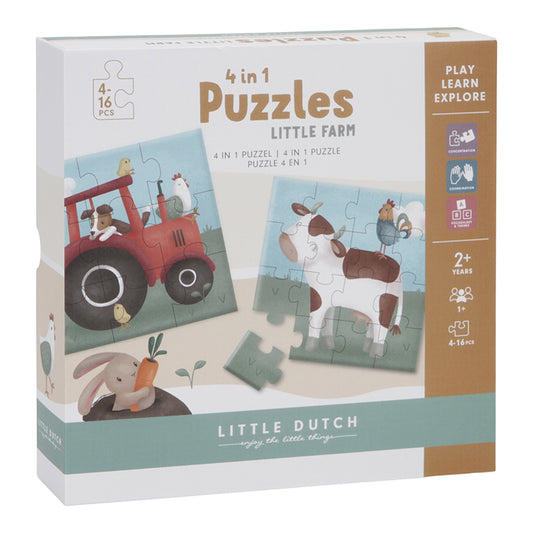 Puzzle 4 en 1 Little Farm